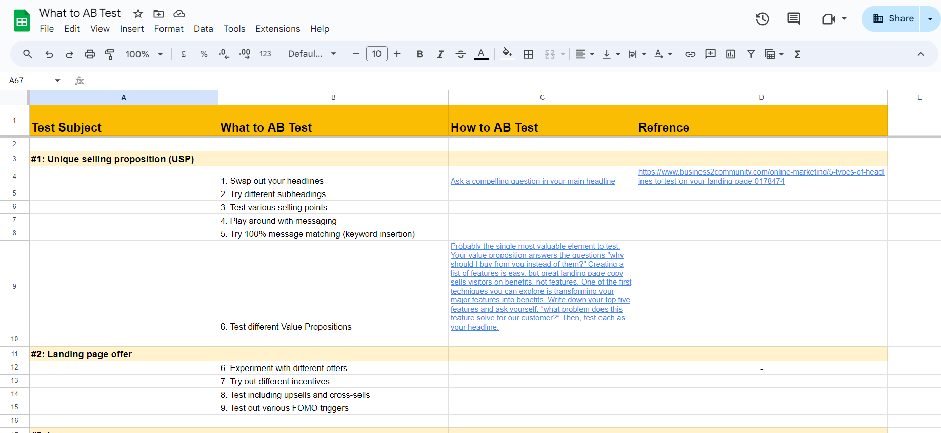 What to A/B Test